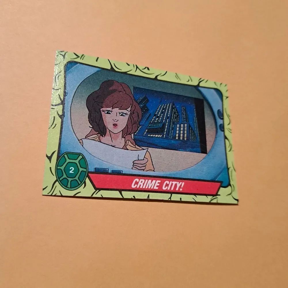1989 Topps TMNT Crime City Trading Card 2 Teenage Mutant Ninja Turtles